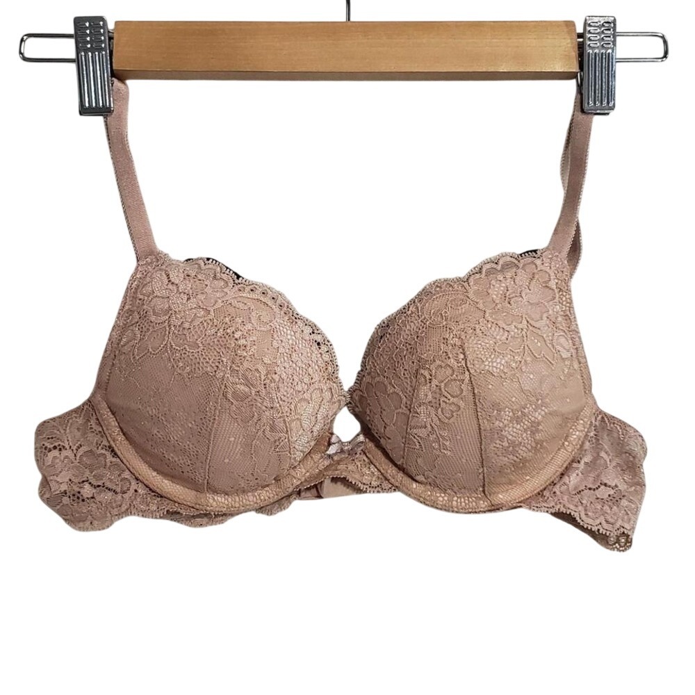Victoria Secret Dream‎ Angels Push-Up Dusty Pink Lace Bra